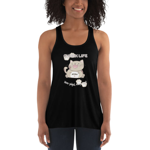 "Chonk Life" Women's Flowy Racerback Tank