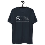 "Peace Love Diabetes - WHITE" Short Sleeve T-shirt