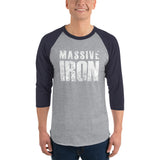 Massive Iron 3/4 sleeve raglan shirt